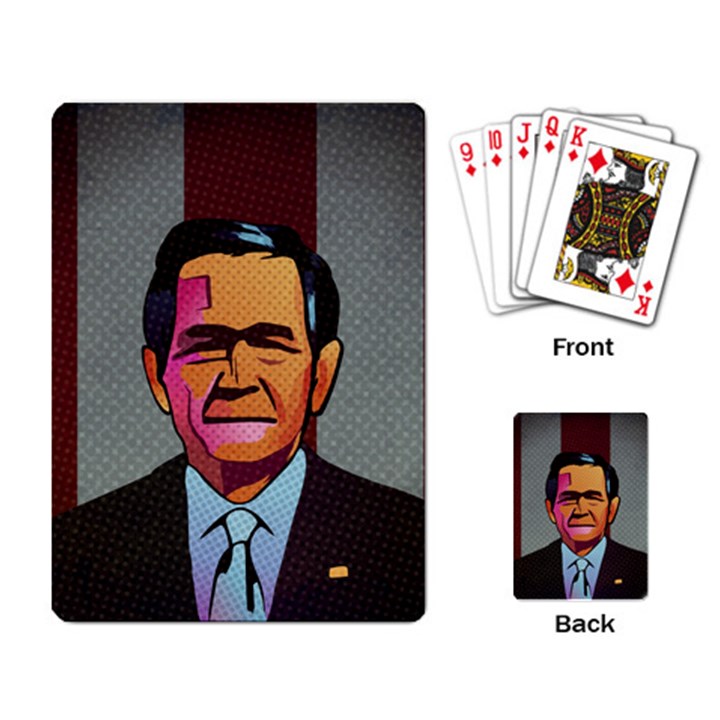 George W Bush Pop Art President Usa Playing Card