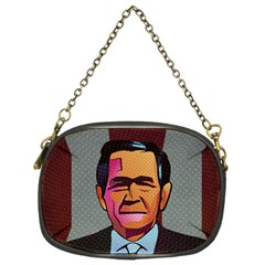 George W Bush Pop Art President Usa Chain Purses (two Sides)  by BangZart