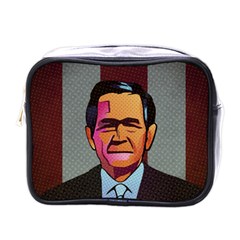 George W Bush Pop Art President Usa Mini Toiletries Bags by BangZart