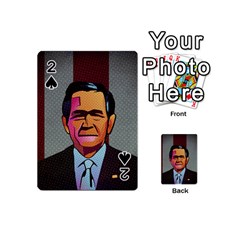 George W Bush Pop Art President Usa Playing Cards 54 (mini)  by BangZart