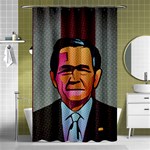 George W Bush Pop Art President Usa Shower Curtain 48  x 72  (Small)  Curtain(48  X 72 ) - 42.18 x64.8  Curtain(48  X 72 )