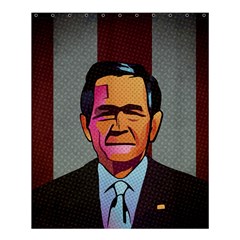 George W Bush Pop Art President Usa Shower Curtain 60  X 72  (medium)  by BangZart