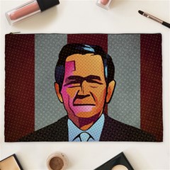 George W Bush Pop Art President Usa Cosmetic Bag (xxl)  by BangZart