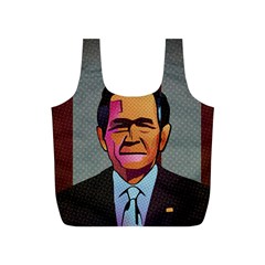 George W Bush Pop Art President Usa Full Print Recycle Bags (s)  by BangZart