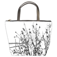 Snow Winter Cold Landscape Fence Bucket Bags by BangZart