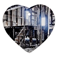 House Old Shed Decay Manufacture Ornament (heart) by BangZart