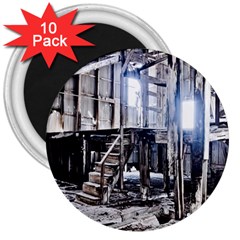 House Old Shed Decay Manufacture 3  Magnets (10 Pack)  by BangZart