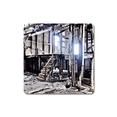 House Old Shed Decay Manufacture Square Magnet by BangZart