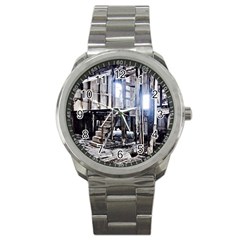 House Old Shed Decay Manufacture Sport Metal Watch by BangZart