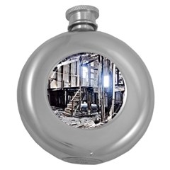 House Old Shed Decay Manufacture Round Hip Flask (5 Oz) by BangZart