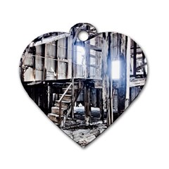 House Old Shed Decay Manufacture Dog Tag Heart (one Side) by BangZart