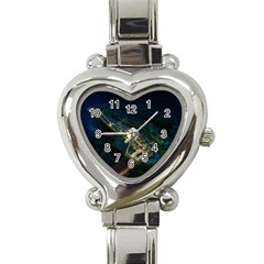 Commercial Street Night View Heart Italian Charm Watch by BangZart