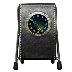 Commercial Street Night View Pen Holder Desk Clocks by BangZart