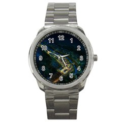 Commercial Street Night View Sport Metal Watch by BangZart