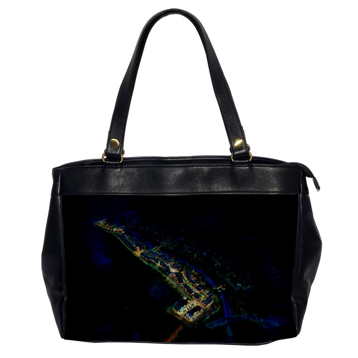 Commercial Street Night View Office Handbags