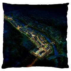 Commercial Street Night View Large Cushion Case (one Side) by BangZart