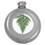 Boating Nature Green Autumn Round Hip Flask (5 oz) Front