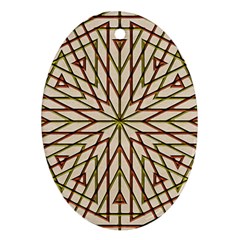 Kaleidoscope Online Triangle Ornament (oval) by BangZart