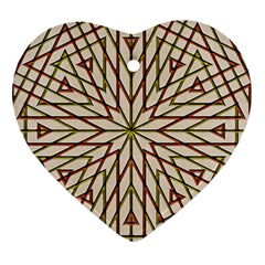 Kaleidoscope Online Triangle Ornament (heart) by BangZart