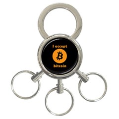 I Accept Bitcoin 3-ring Key Chains by Valentinaart