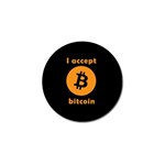 I accept bitcoin Golf Ball Marker (10 pack) Front