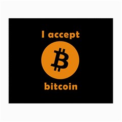 I Accept Bitcoin Small Glasses Cloth (2-side) by Valentinaart