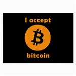 I accept bitcoin Large Glasses Cloth Front