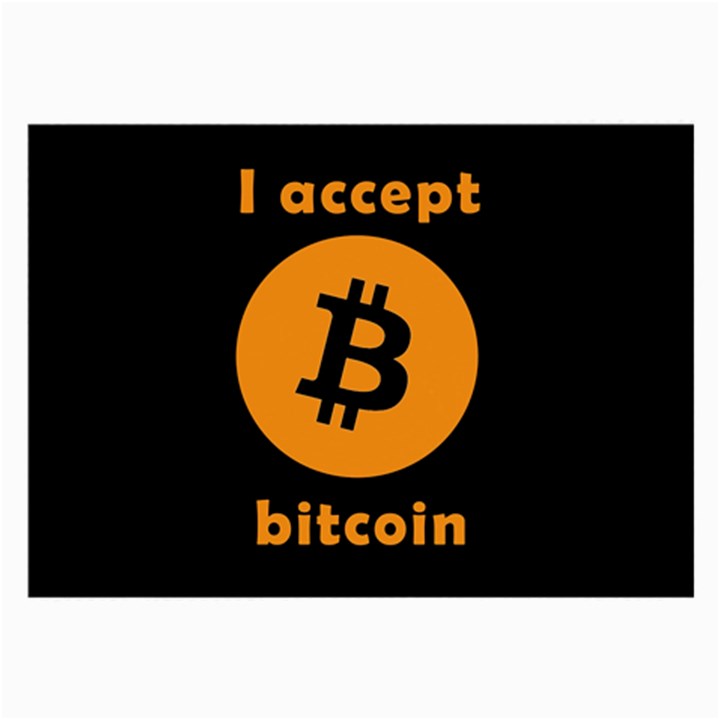 I accept bitcoin Large Glasses Cloth