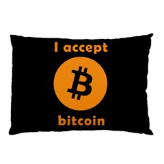 I Accept Bitcoin Pillow Case by Valentinaart