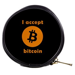 I Accept Bitcoin Mini Makeup Bags by Valentinaart