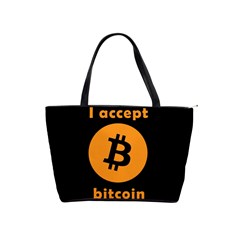 I Accept Bitcoin Shoulder Handbags by Valentinaart