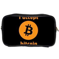 I Accept Bitcoin Toiletries Bags 2-side by Valentinaart