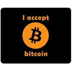 I Accept Bitcoin Fleece Blanket (medium)  by Valentinaart