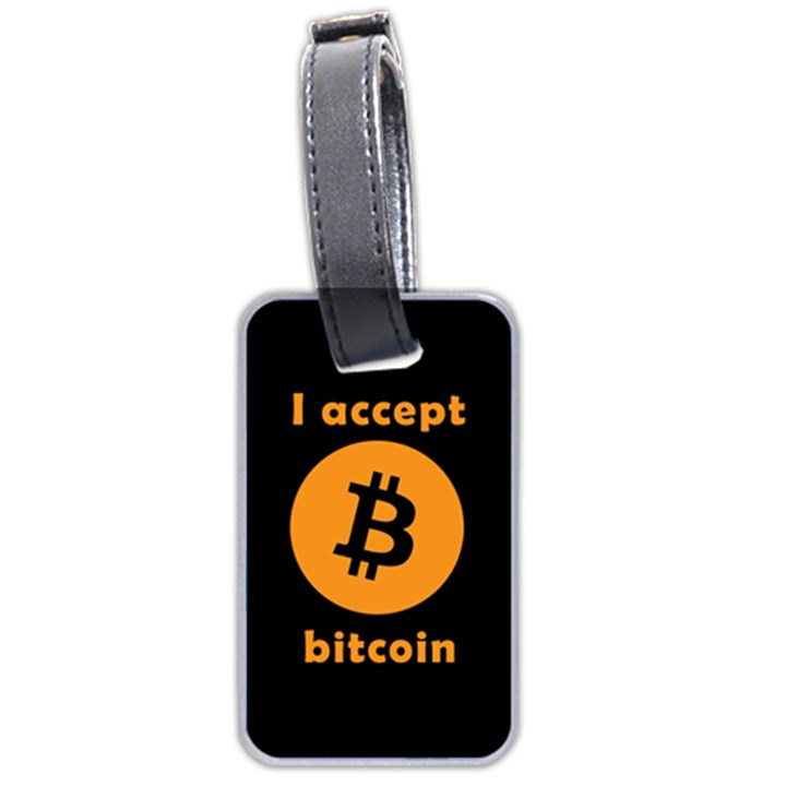 I accept bitcoin Luggage Tags (Two Sides)