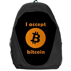 I Accept Bitcoin Backpack Bag by Valentinaart