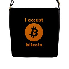 I Accept Bitcoin Flap Messenger Bag (l)  by Valentinaart