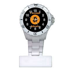 I Accept Bitcoin Plastic Nurses Watch by Valentinaart