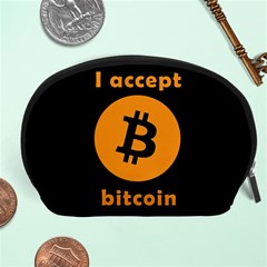 I Accept Bitcoin Accessory Pouches (large)  by Valentinaart