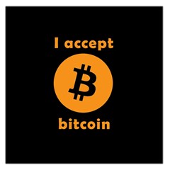 I Accept Bitcoin Large Satin Scarf (square) by Valentinaart