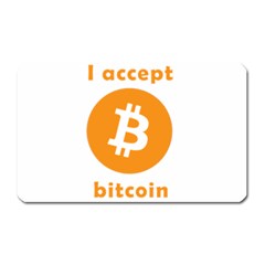 I Accept Bitcoin Magnet (rectangular)