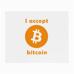 I Accept Bitcoin Small Glasses Cloth by Valentinaart