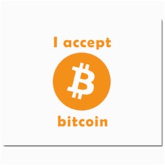 I Accept Bitcoin Mini Button Earrings by Valentinaart