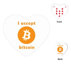 I Accept Bitcoin Playing Cards (heart)  by Valentinaart