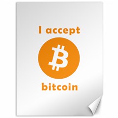 I Accept Bitcoin Canvas 36  X 48   by Valentinaart