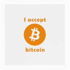 I Accept Bitcoin Medium Glasses Cloth by Valentinaart