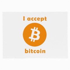 I Accept Bitcoin Large Glasses Cloth by Valentinaart