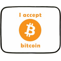 I Accept Bitcoin Fleece Blanket (mini) by Valentinaart