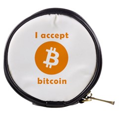 I Accept Bitcoin Mini Makeup Bags by Valentinaart