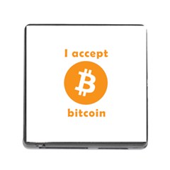 I Accept Bitcoin Memory Card Reader (square) by Valentinaart