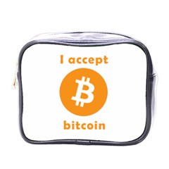 I Accept Bitcoin Mini Toiletries Bags by Valentinaart